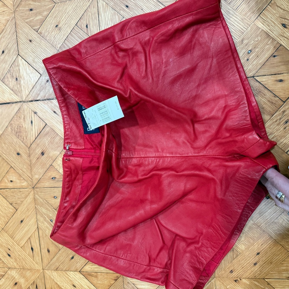 New with tags Red Leather RALPH by Ralph Lauren Women's Shorts